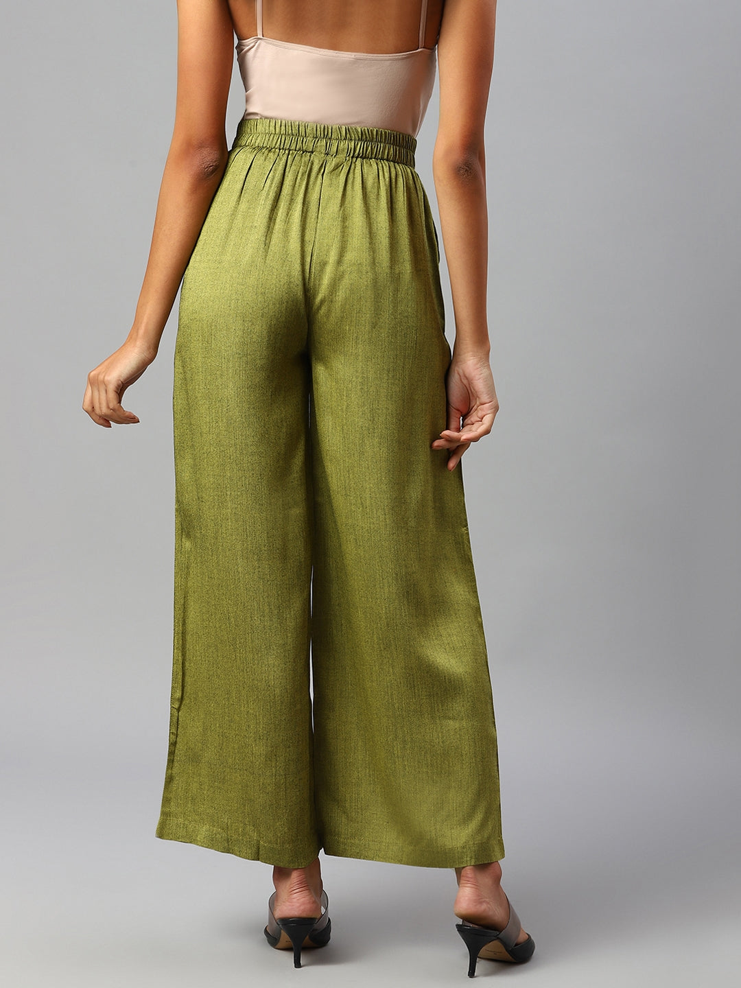 Women Olive Green Palazzos