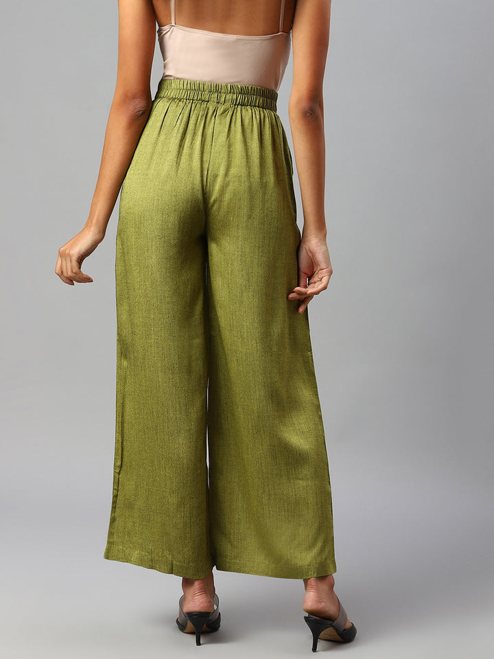 Women Olive Green Palazzos
