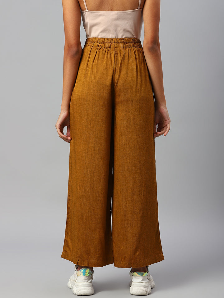 Women Mustard Yellow Palazzos