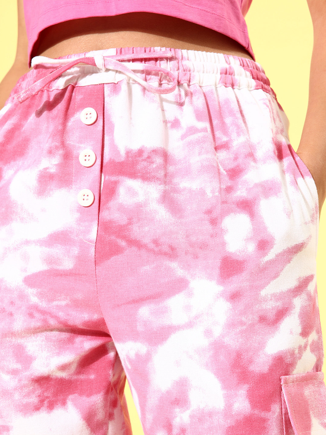 Women Pretty Pink Tie & Dye 2.0 Trousers