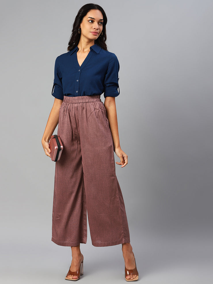 Women Mauve Palazzos