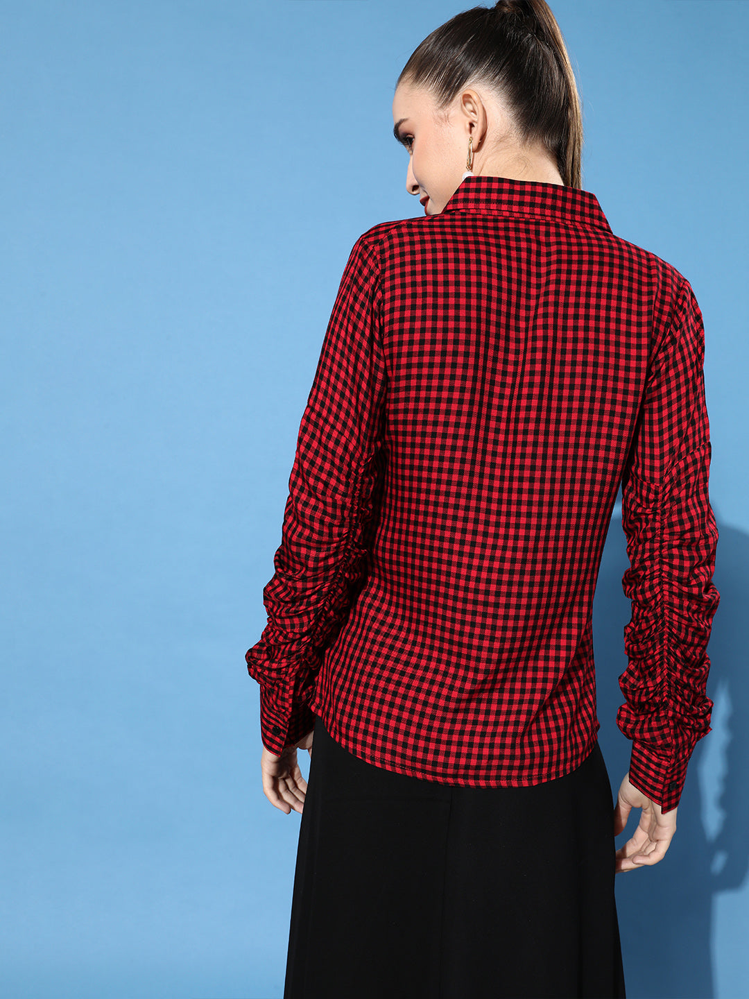 Red Gingham Checked Shirt