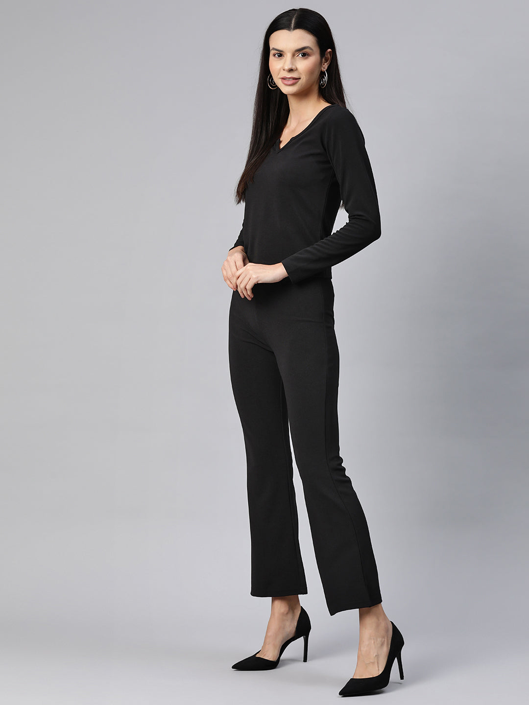 Black Solid Co-Ords