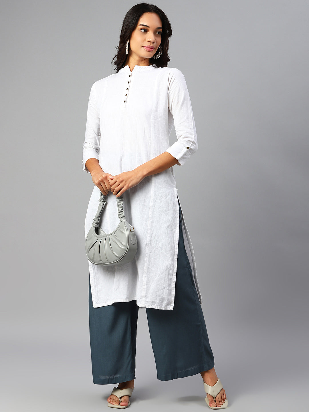 Women Dark Grey Palazzos