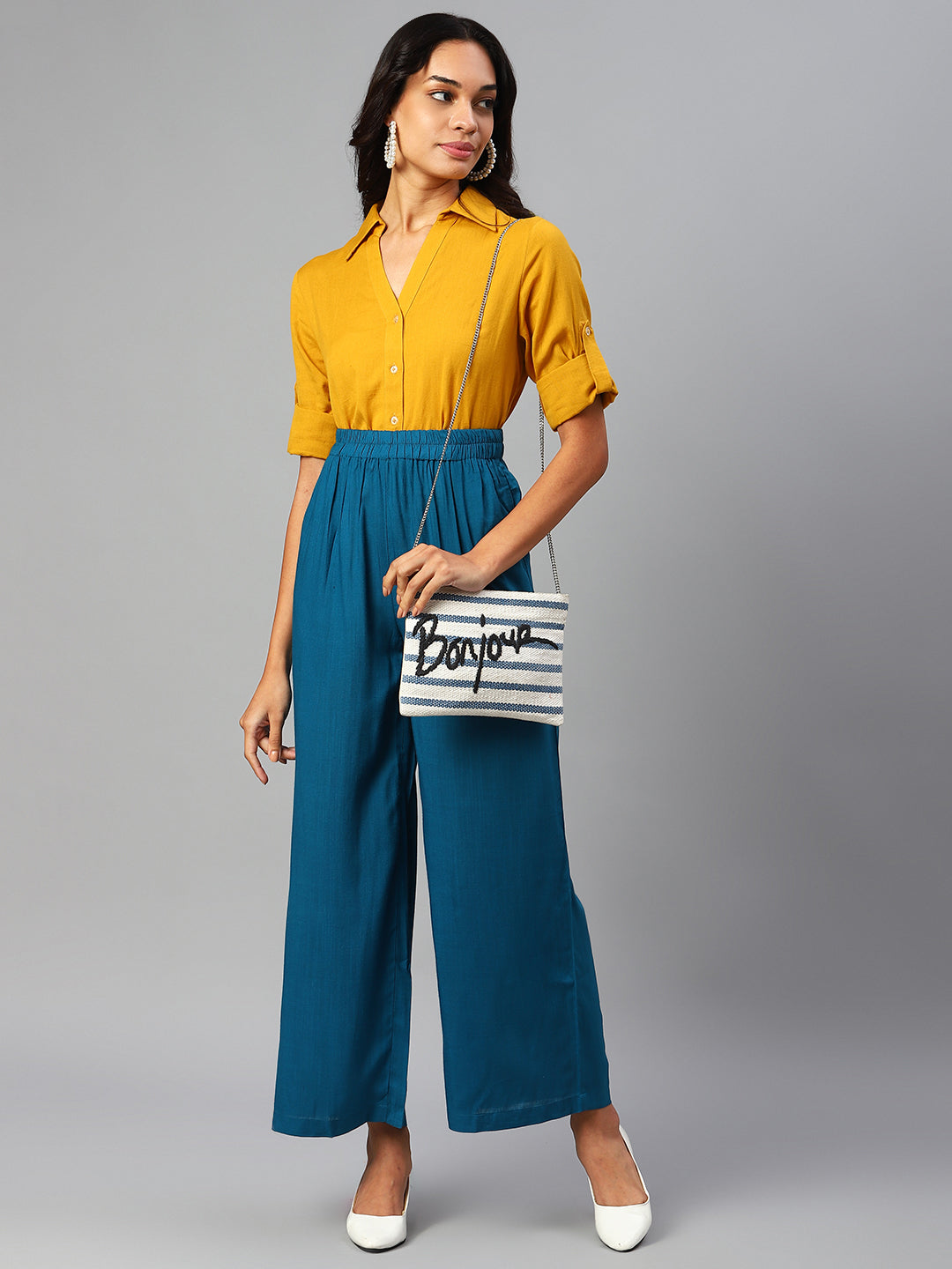 Women Teal Palazzos