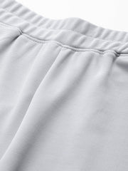 Grey Solid Mid-Rise Regular Shorts