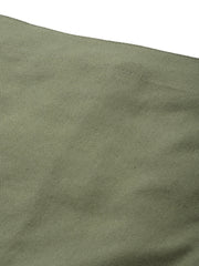 Olive Green Cotton Layered Mini Skorts