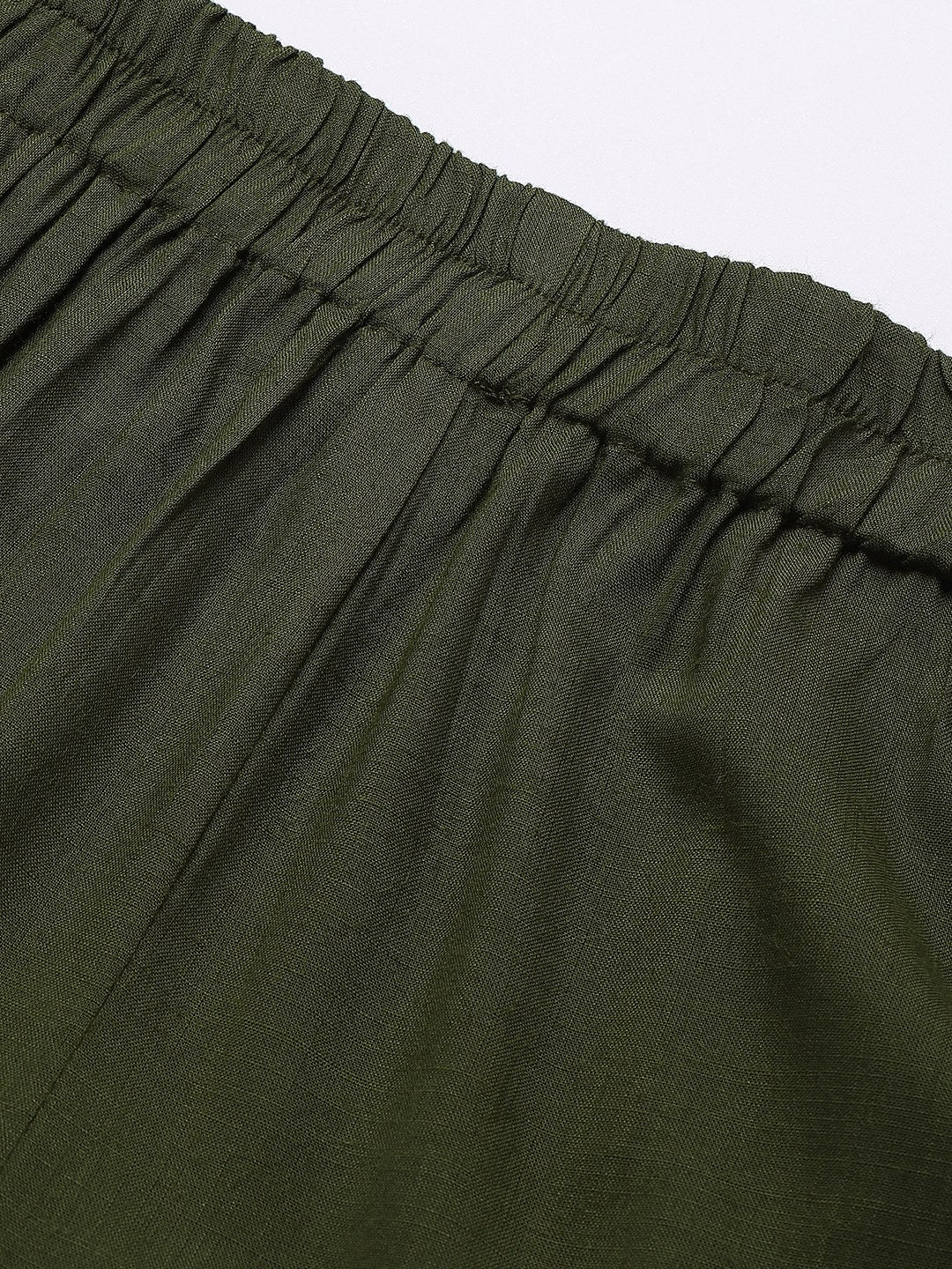 Women Olive-Green Palazzos