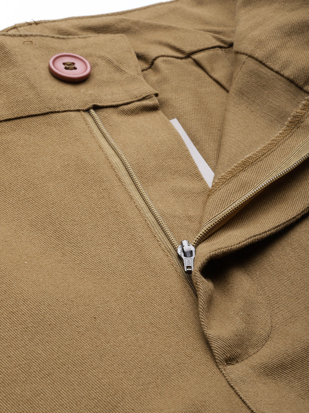 Women Khaki High-Rise Cargo Joggers with Belt