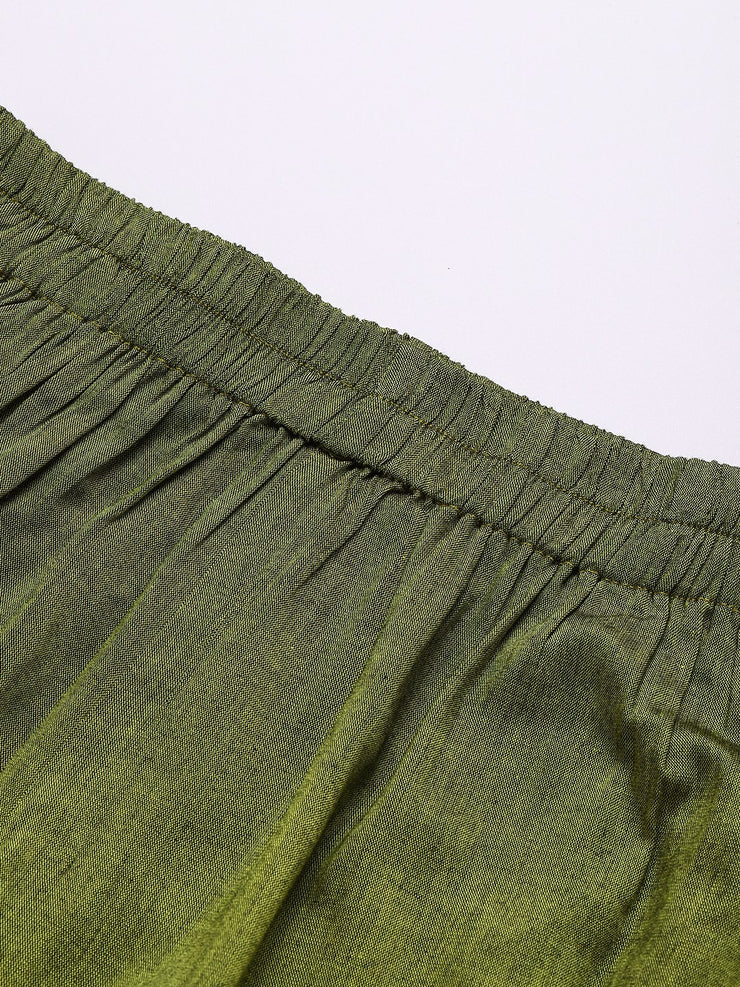 Women Olive Green Palazzos