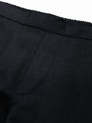 Black Pure Cotton Peg Trousers