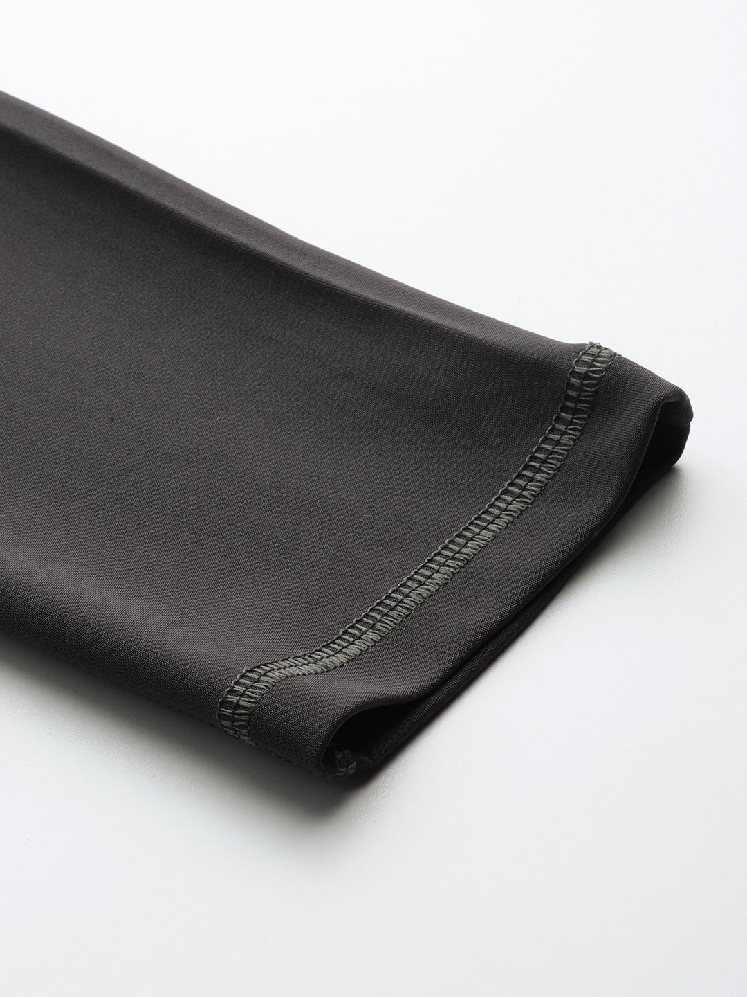 Charcoal Grey Solid Ankle Length Slim Fit Leggings