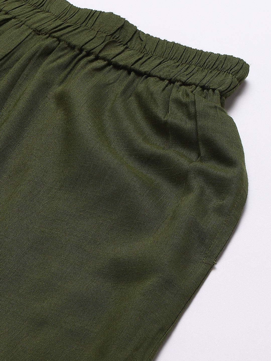 Women Olive-Green Palazzos