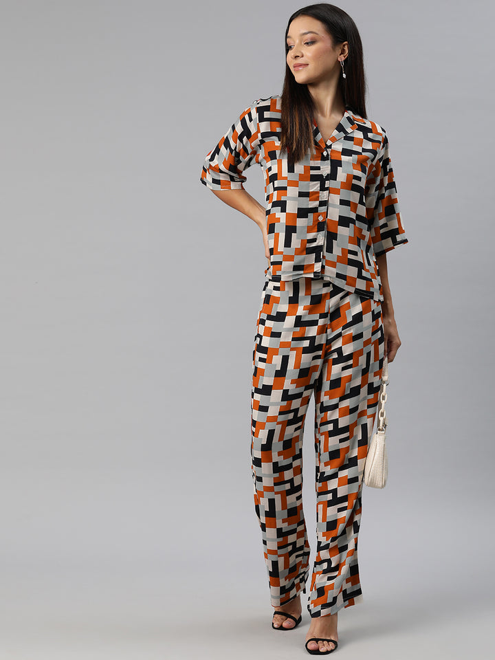 Multicolored printed Co-Ords
