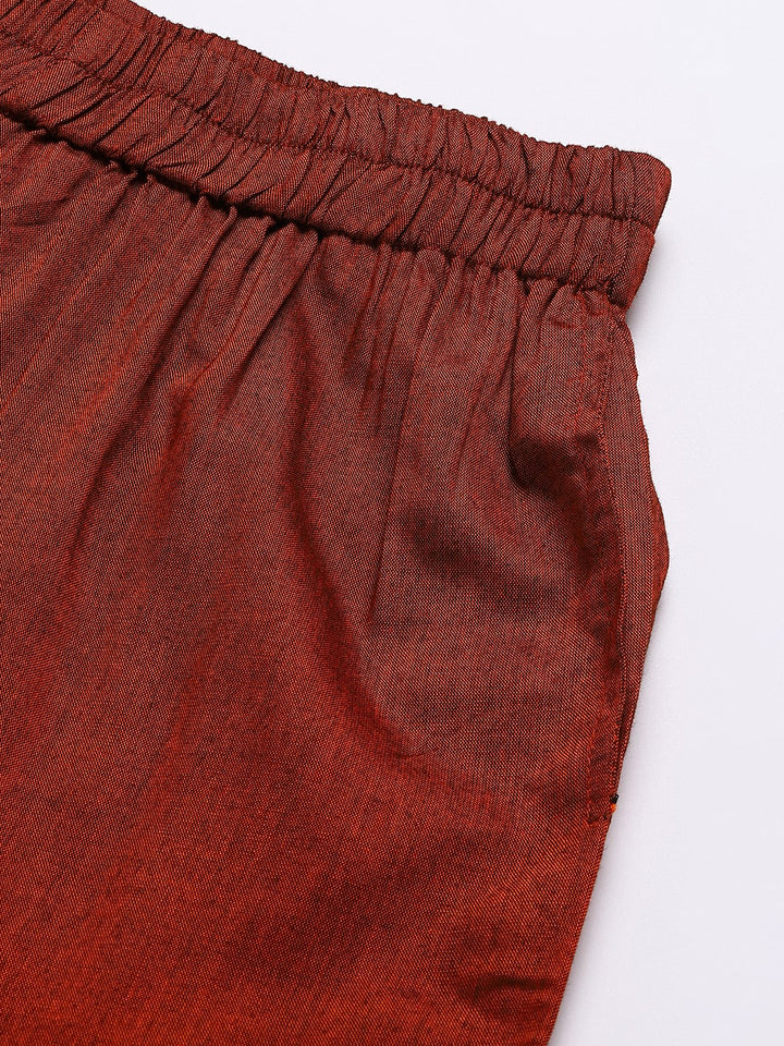 Women Rust Red Palazzos