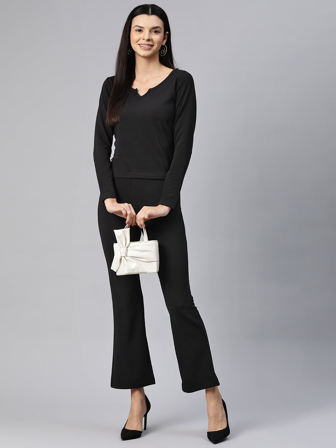 Black Solid Co-Ords