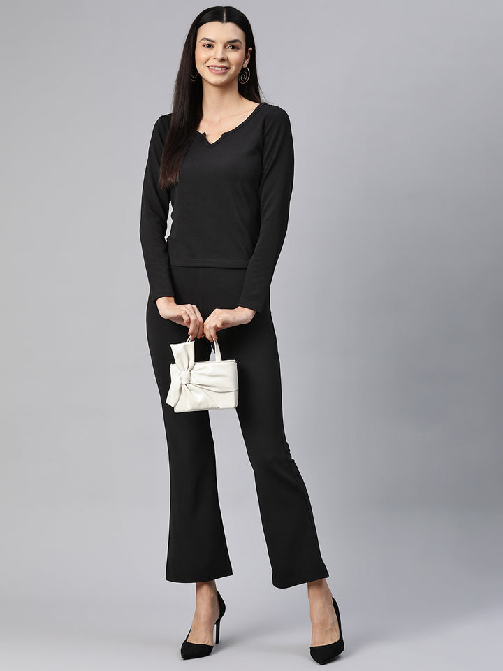 Black Solid Co-Ords
