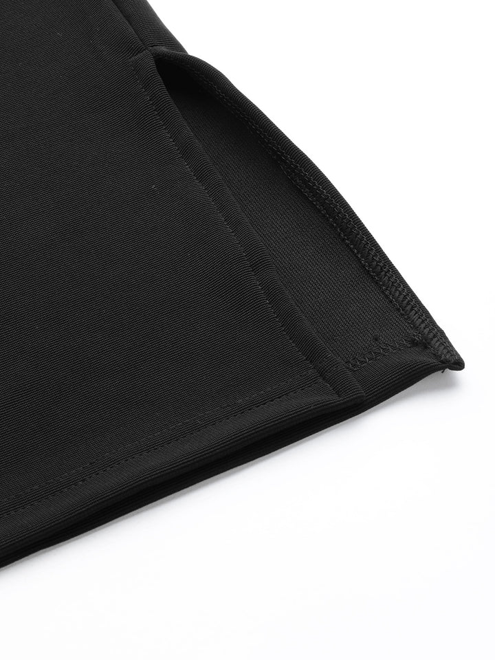 Black Side Slit Pencil Skirt