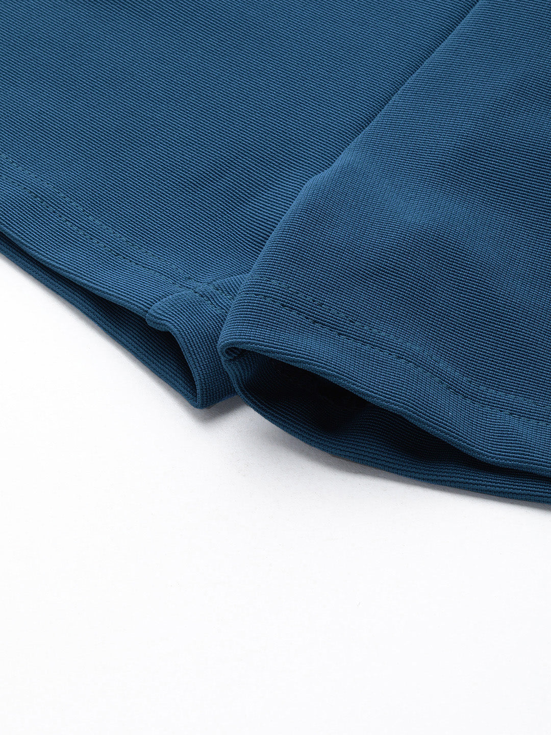 Teal Solid Mid-Rise Regular Shorts