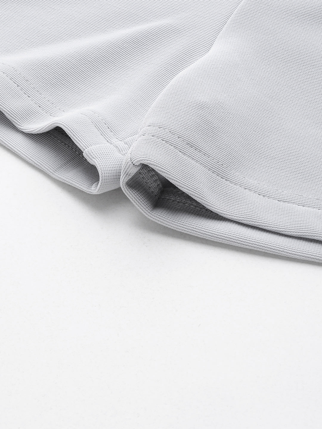 Grey Solid Mid-Rise Regular Shorts