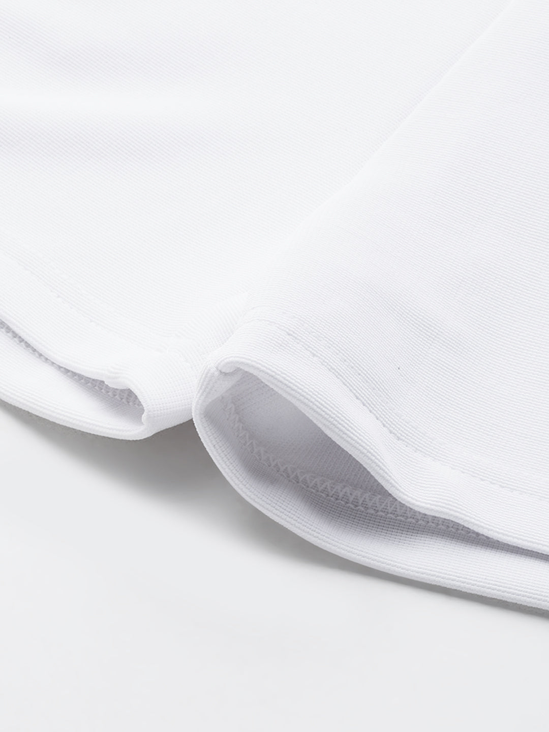 White Solid Mid-Rise Regular Shorts