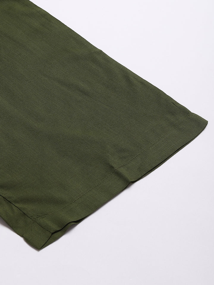 Women Olive-Green Palazzos
