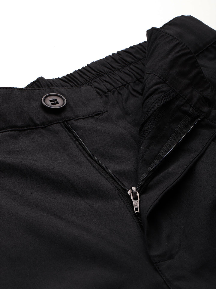 Popnetic Loose Fit High-Rise Pleated Pure Cotton Trousers