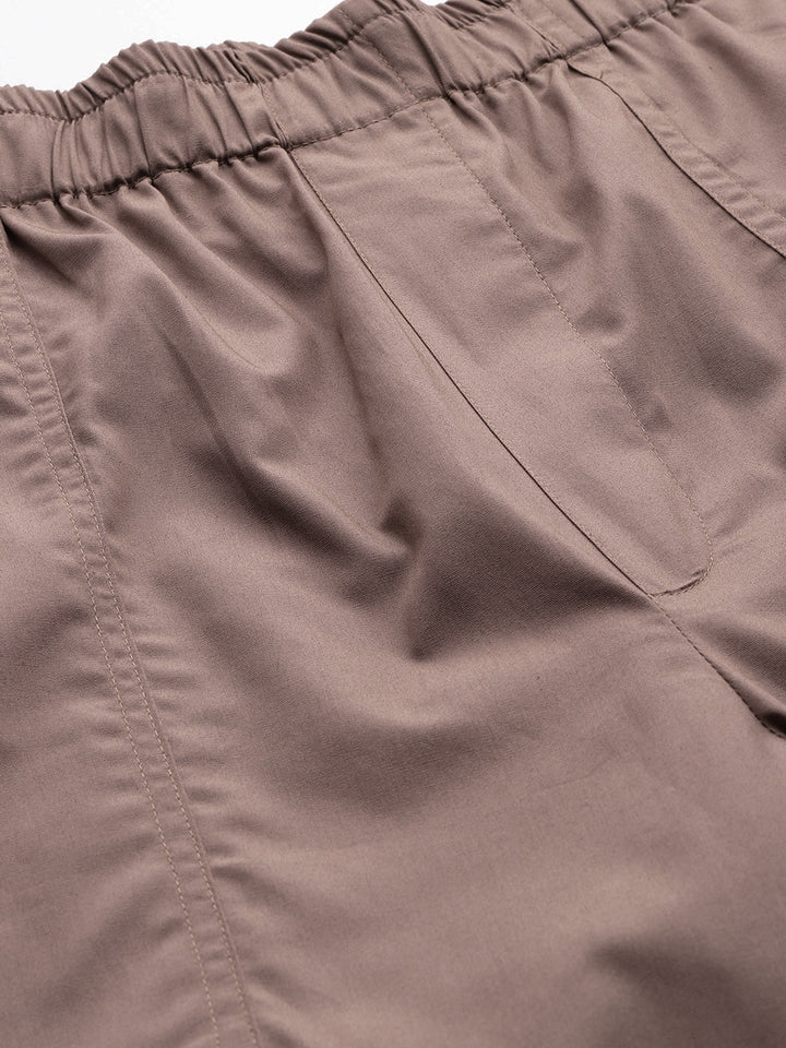 Popnetic Women Loose Fit High-Rise Parachute Cargo Trousers