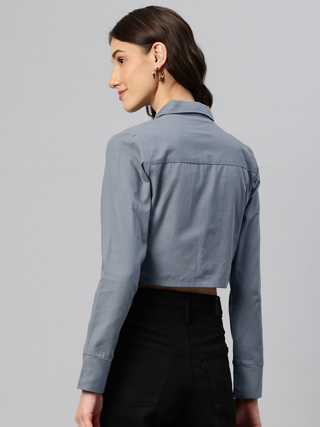 Popnetic Pure Cotton Crop Tailored Jacket