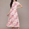 Popnetic Tie & Dye Print A-Line Midi Dress