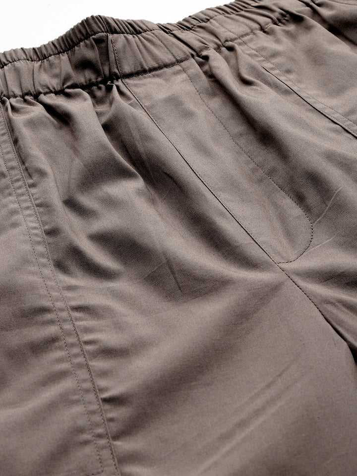 Popnetic Women Loose Fit High-Rise Parachute Cargo Trousers