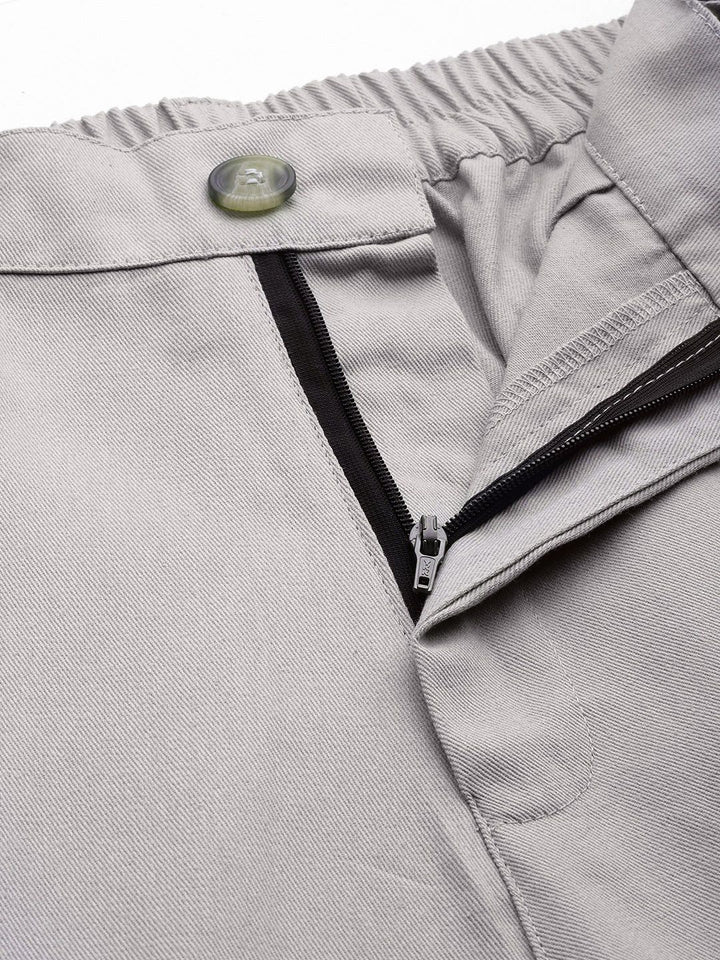 Popnetic Flat-Front High-Rise Pure Cotton Cargos