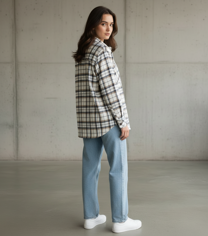 Popnetic Women Tartan Checks Checked Casual Shirt
