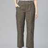 Popnetic Checked High-Rise Pleated Cargos