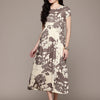 Popnetic Floral Print A-Line Midi Dress