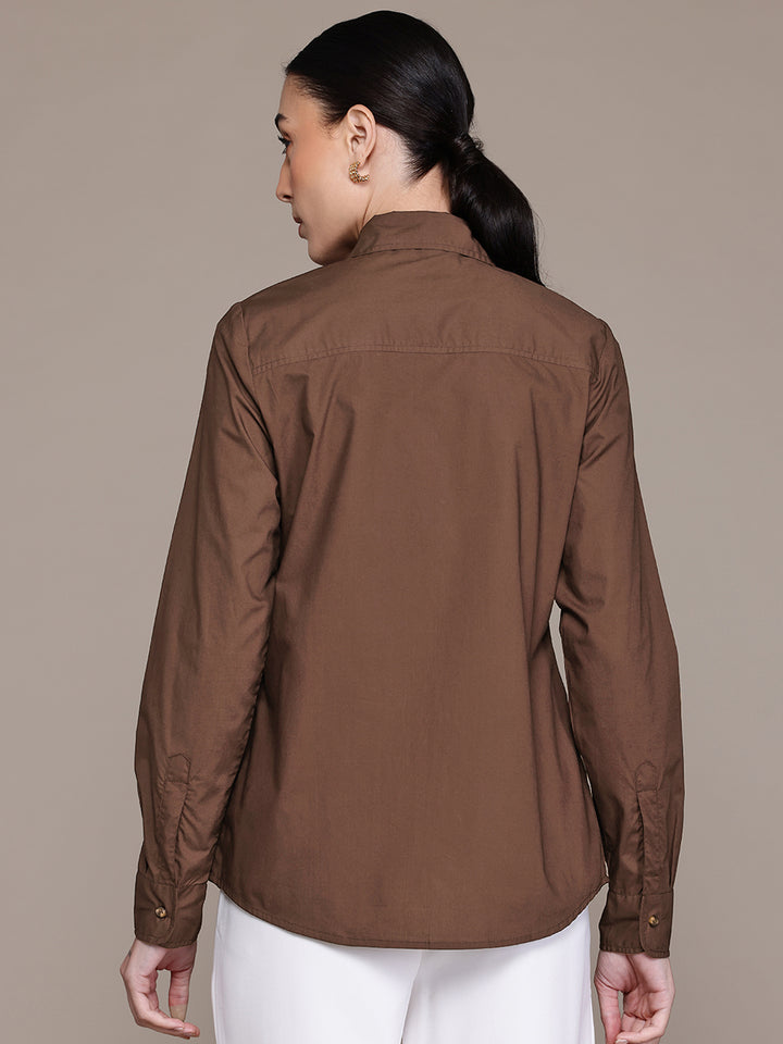 Popnetic Women Smart Pure Cotton Formal Shirt