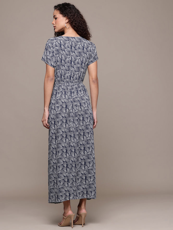Popnetic Floral Print A-Line Midi Dress