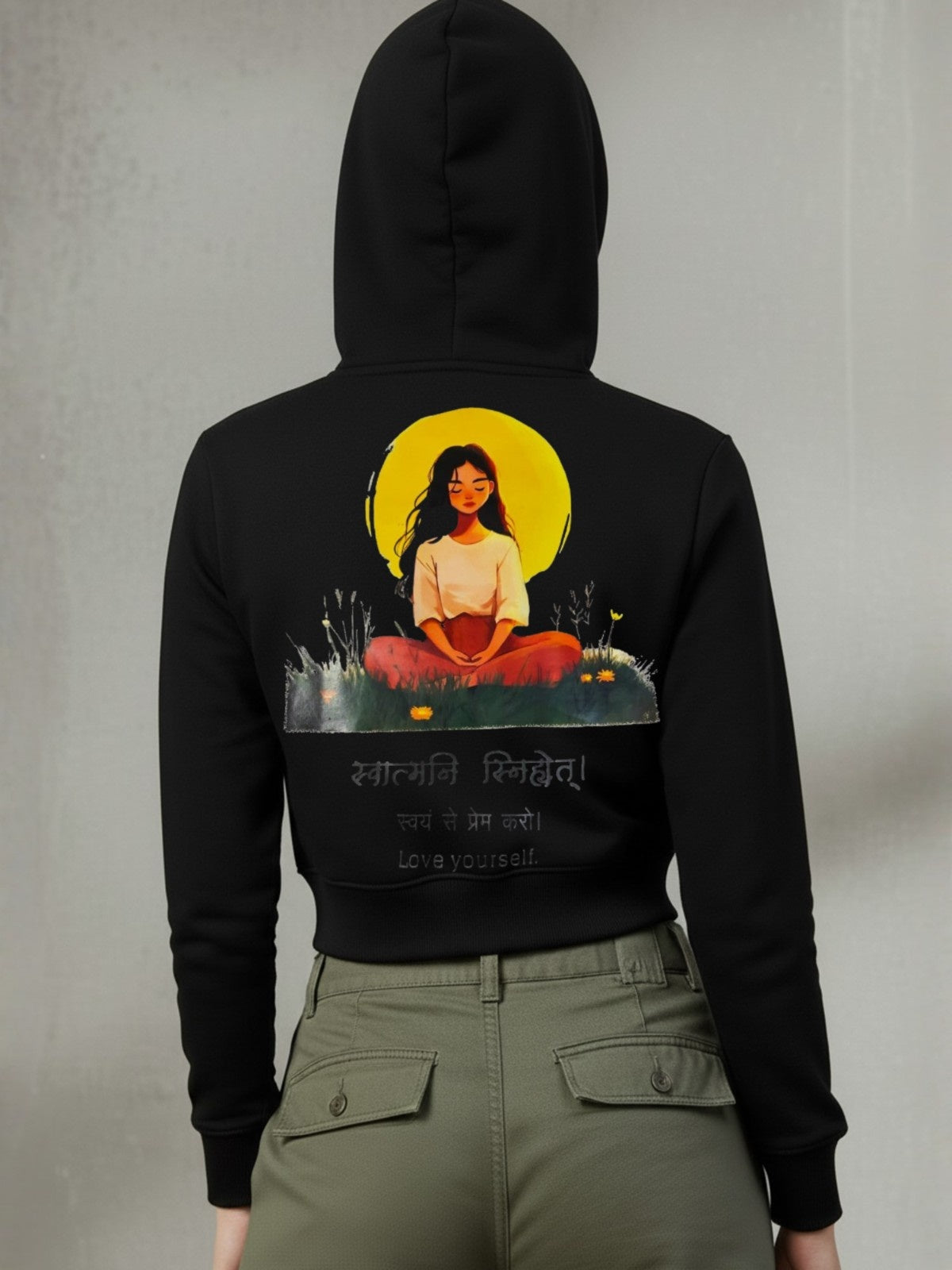 Popnetic Women Printed Hooded Sweatshirt