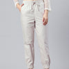Popnetic Women Pure Cotton High-Rise Joggers Trousers