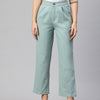 Popnetic High-Rise Pleated Pure Cotton Parallel Trousers