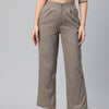 Popnetic High-Rise Pleated Pure Cotton Parallel Trousers