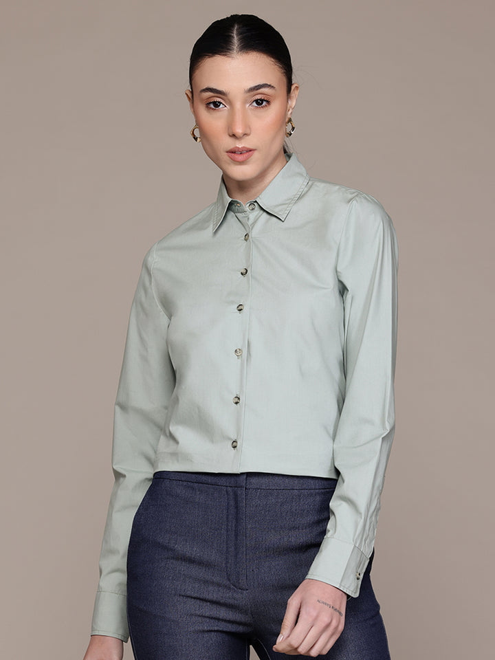 Popnetic Women Smart Pure Cotton Formal Shirt