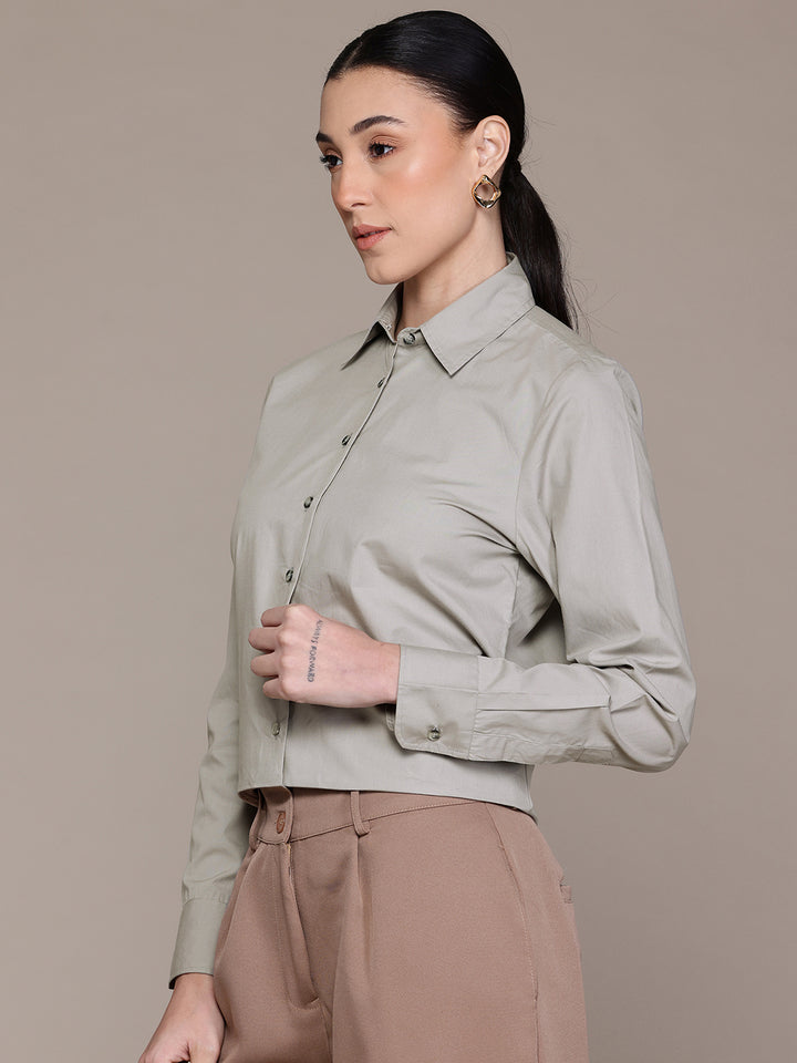Popnetic Women Smart Pure Cotton Formal Shirt