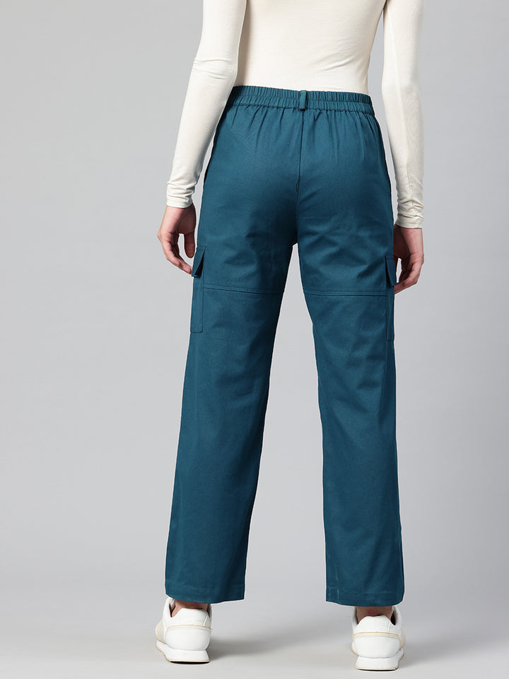 Popnetic Women High-Rise Cargos Trousers