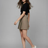 Popnetic Women Pure Cotton Skorts With Side Slit