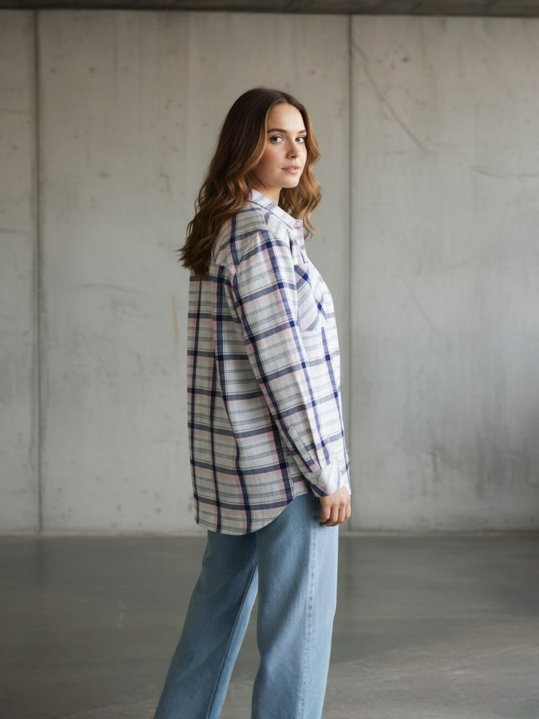 Popnetic Women Tartan Checks Checked Casual Shirt