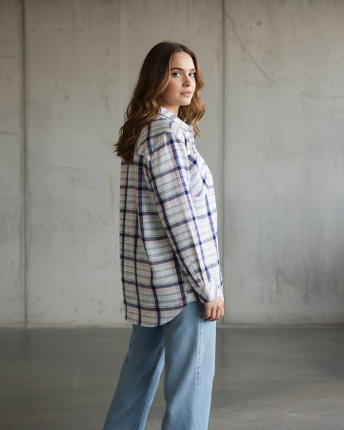 Popnetic Women Tartan Checks Checked Casual Shirt