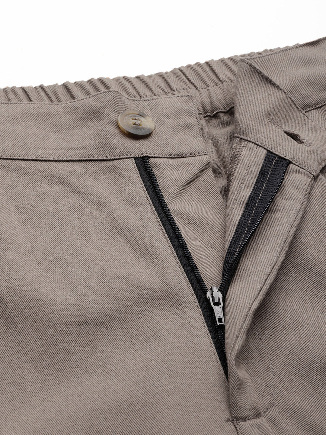 Popnetic High-Rise Pleated Pure Cotton Parallel Trousers