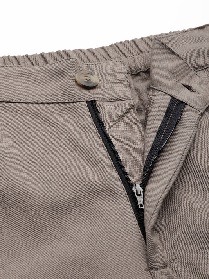 Popnetic High-Rise Pleated Pure Cotton Parallel Trousers