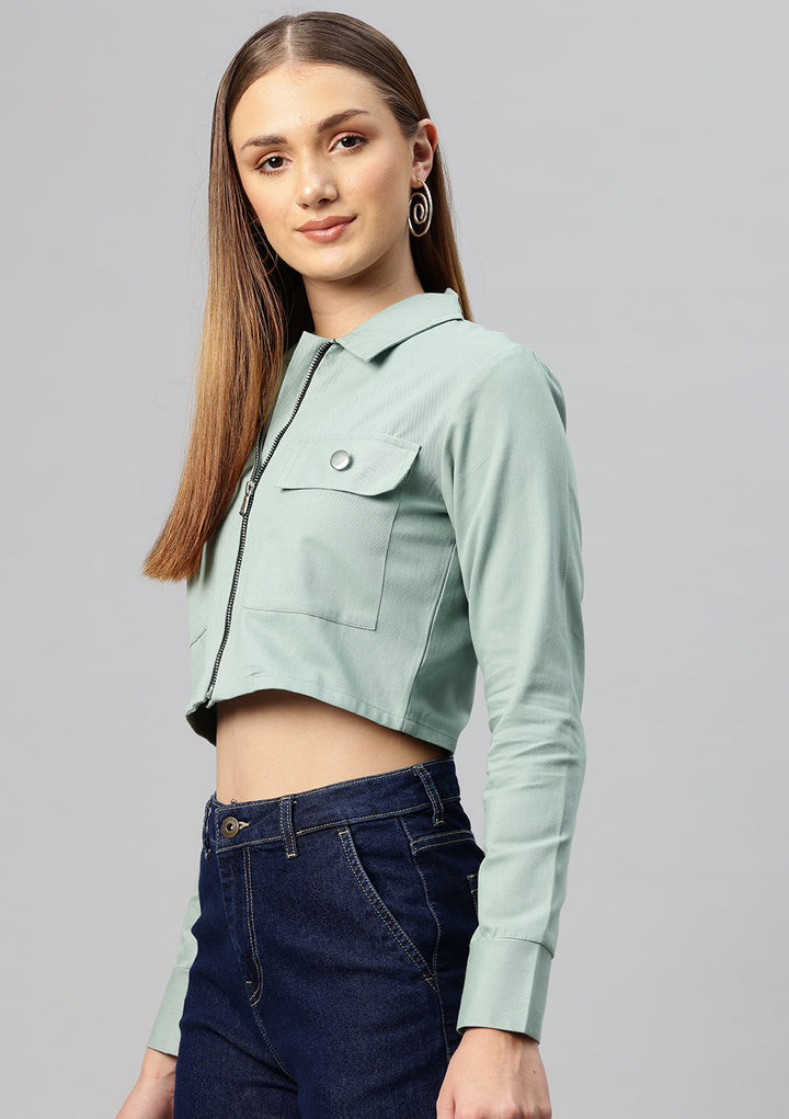 Popnetic Women Crop Tailored Jacket